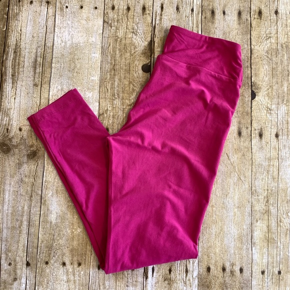 Pink Lularoe pink leggings - Picture 2 of 5